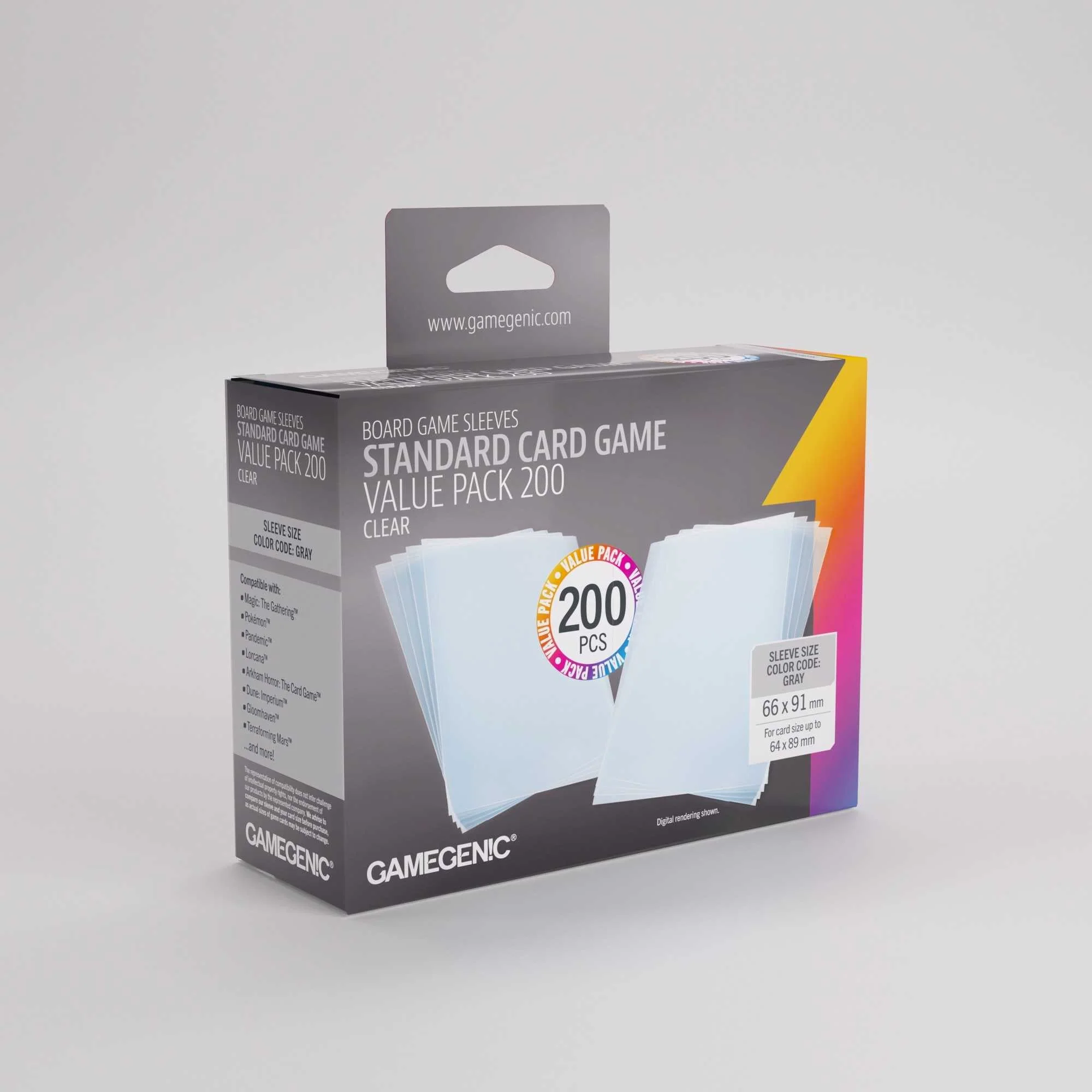 Gamegenic Prime Sleeves Standard Card Game - Size Value Pack (200 pcs) - Image 3