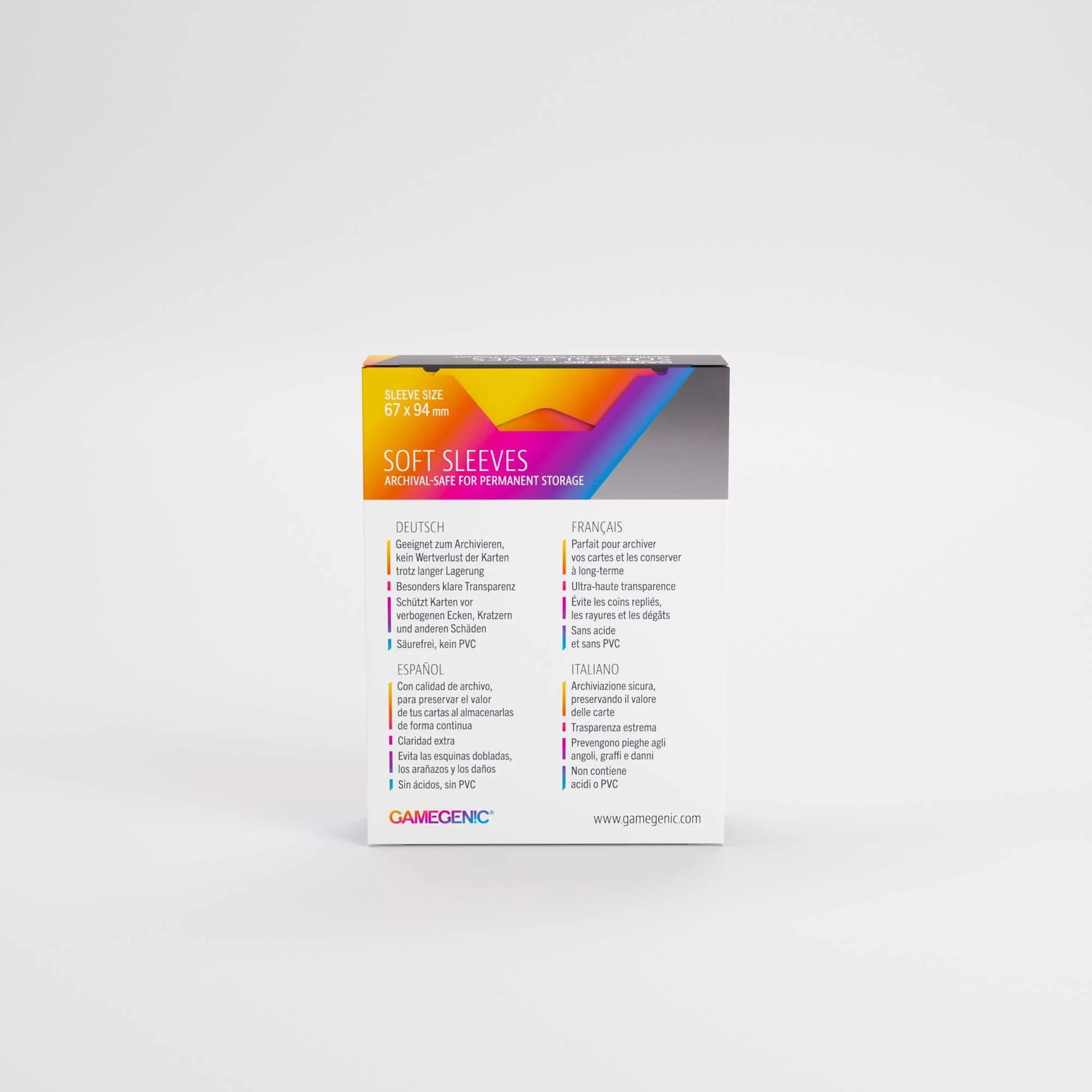 Gamegenic Soft Sleeves 67x94 (100 per pack) - Image 6