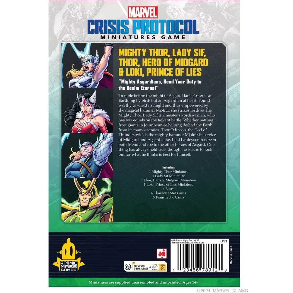 Marvel Crisis Protocol - Mighty Thor, Lady Sif, Thor, Hero of Midgard & Loki, Prince of Lies - Image 4