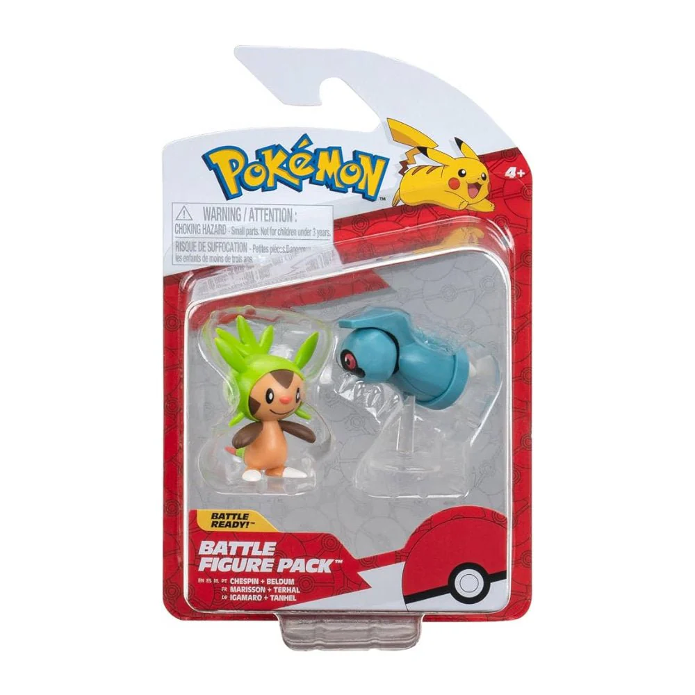 Pokémon 2-3" Battle Figure Pack - Chespin & Beldum