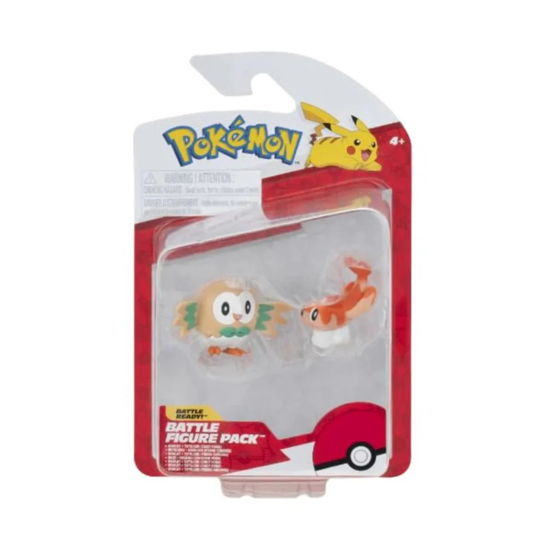 Pokémon 2-3" Battle Figure Pack - Rowlet & Tatsugiri