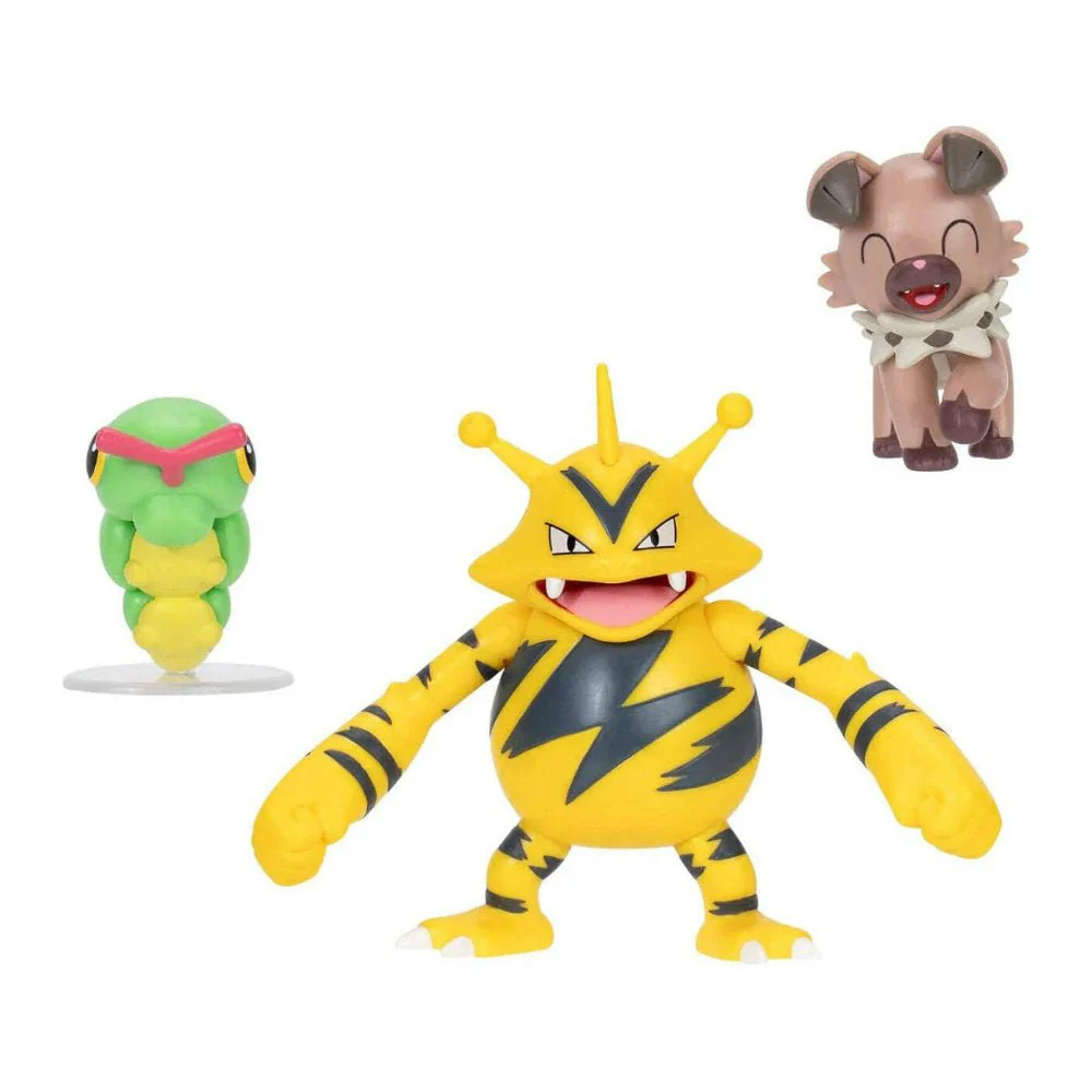 Pokémon 3-pack Battle Figure - Caterpie, Electabuzz & Rockruff - Image 2