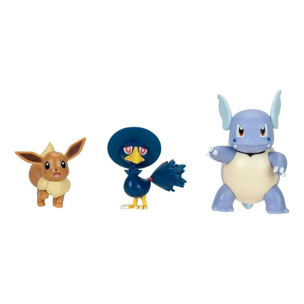 Pokémon 3-pack Battle Figure - Eevee, Wartortle & Murkrow - Image 2