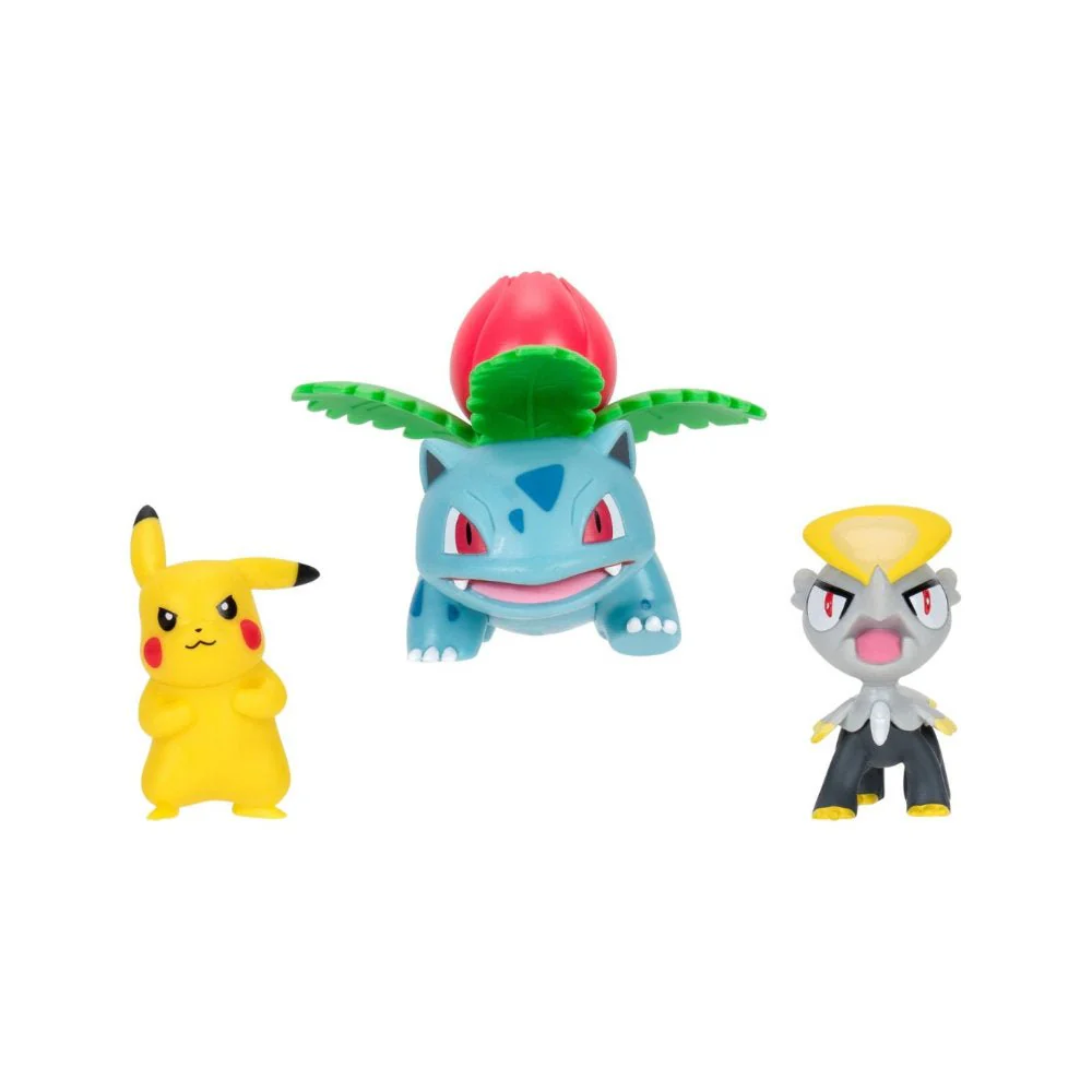 Pokémon 3-pack Battle Figure - Jangmo-o, Ivysaur & Pikachu - Image 2