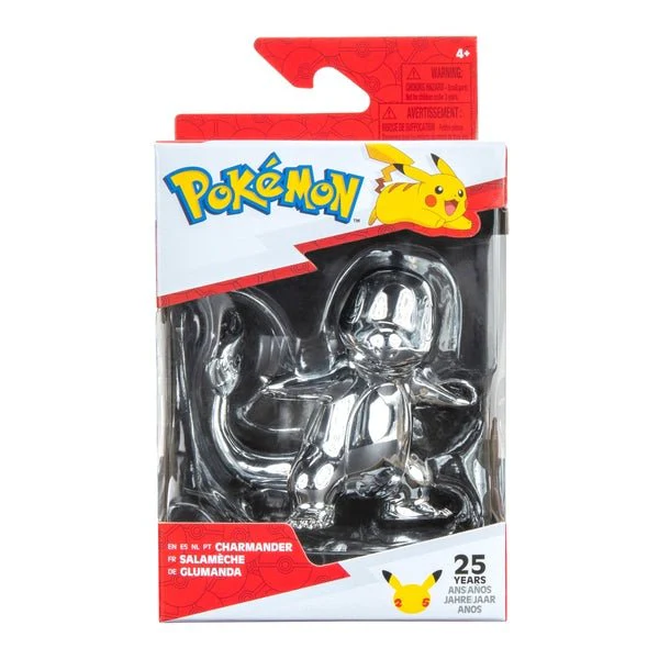 Pokémon 8cm Silver Charmander Figure - 25th Celebration - Image 3