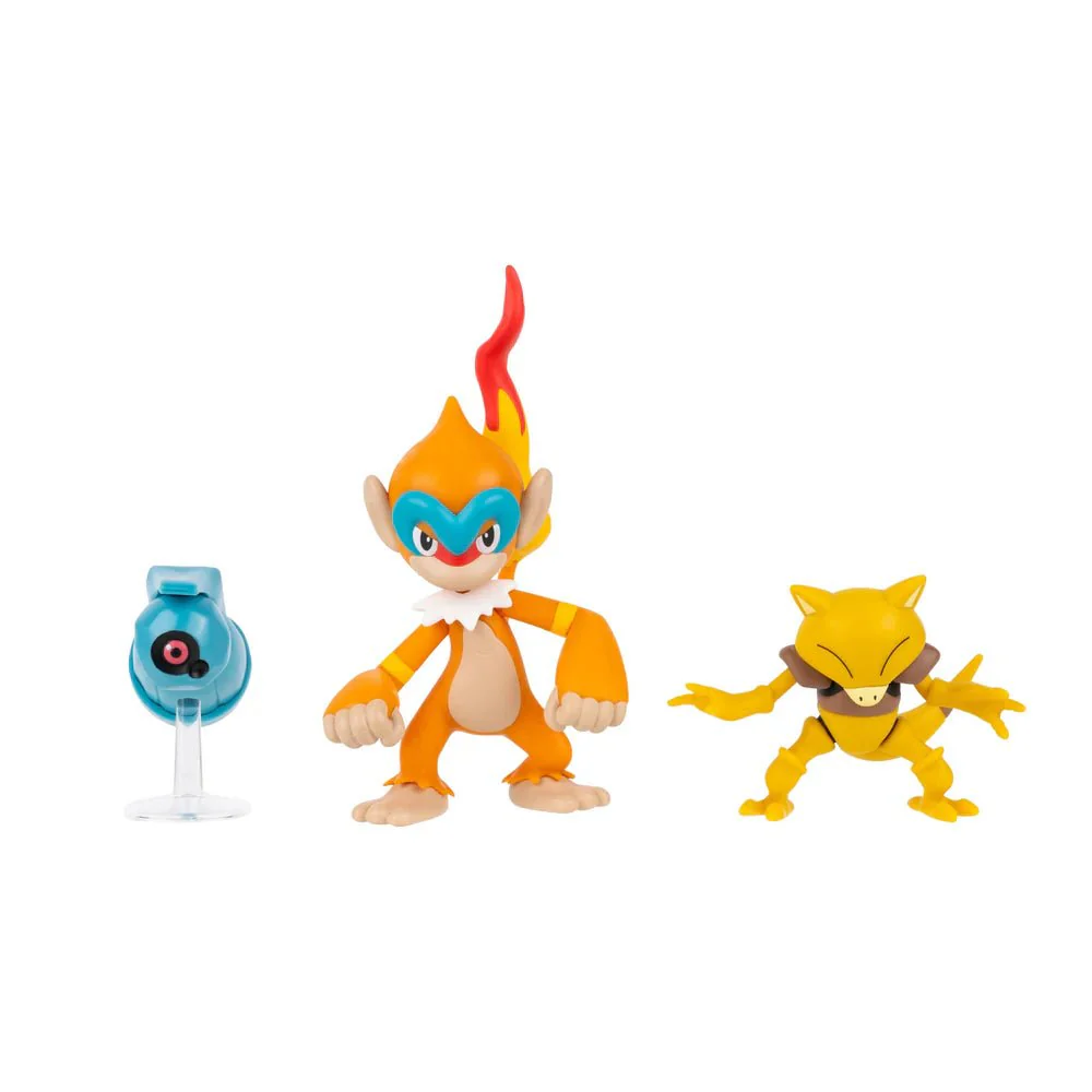 Pokémon Battle Figure 3 Pack - 2-Inch Beldum, Abra & 3-Inch Monferno - Image 2
