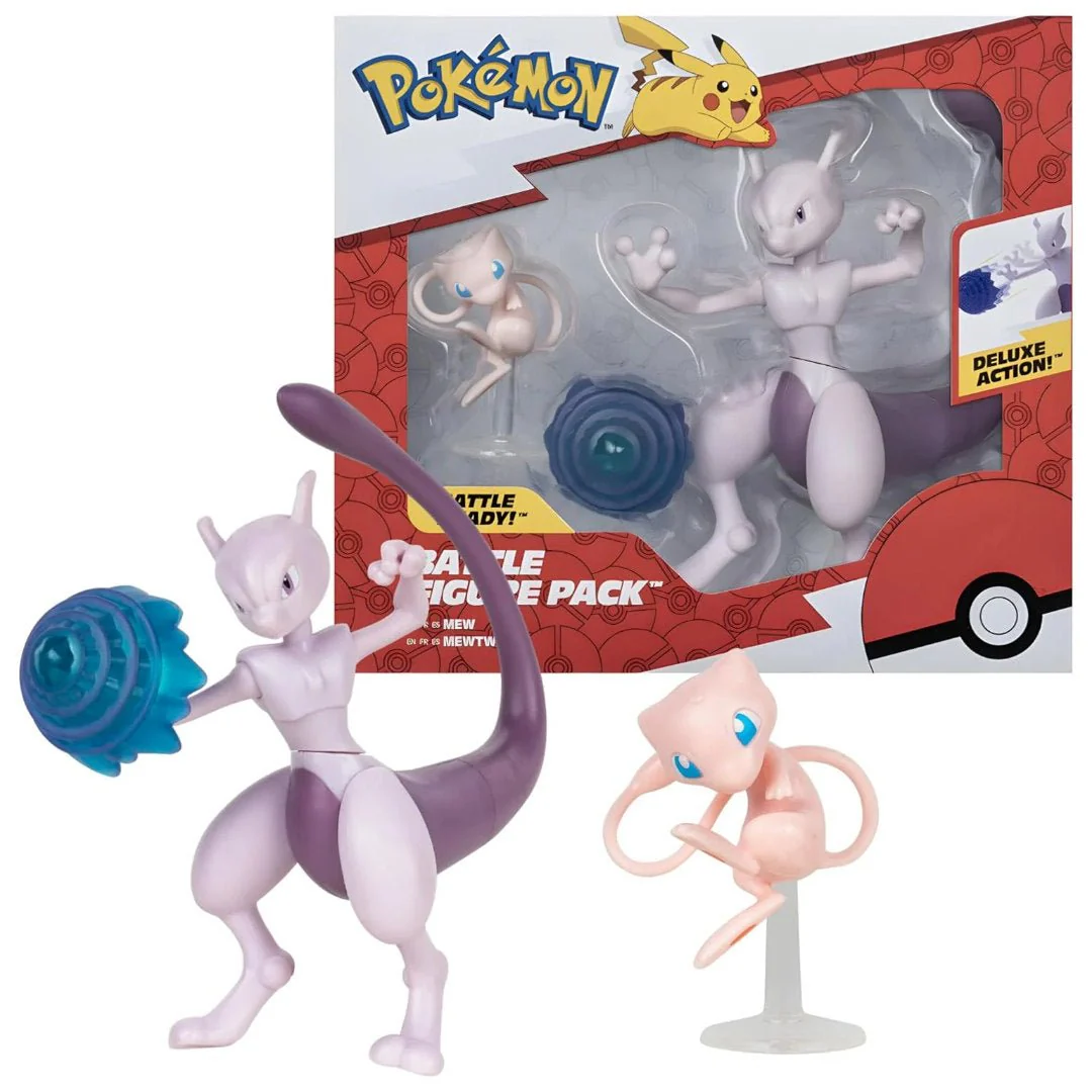 Pokémon Battle Figures 2 Pack - Mew and Mewtwo