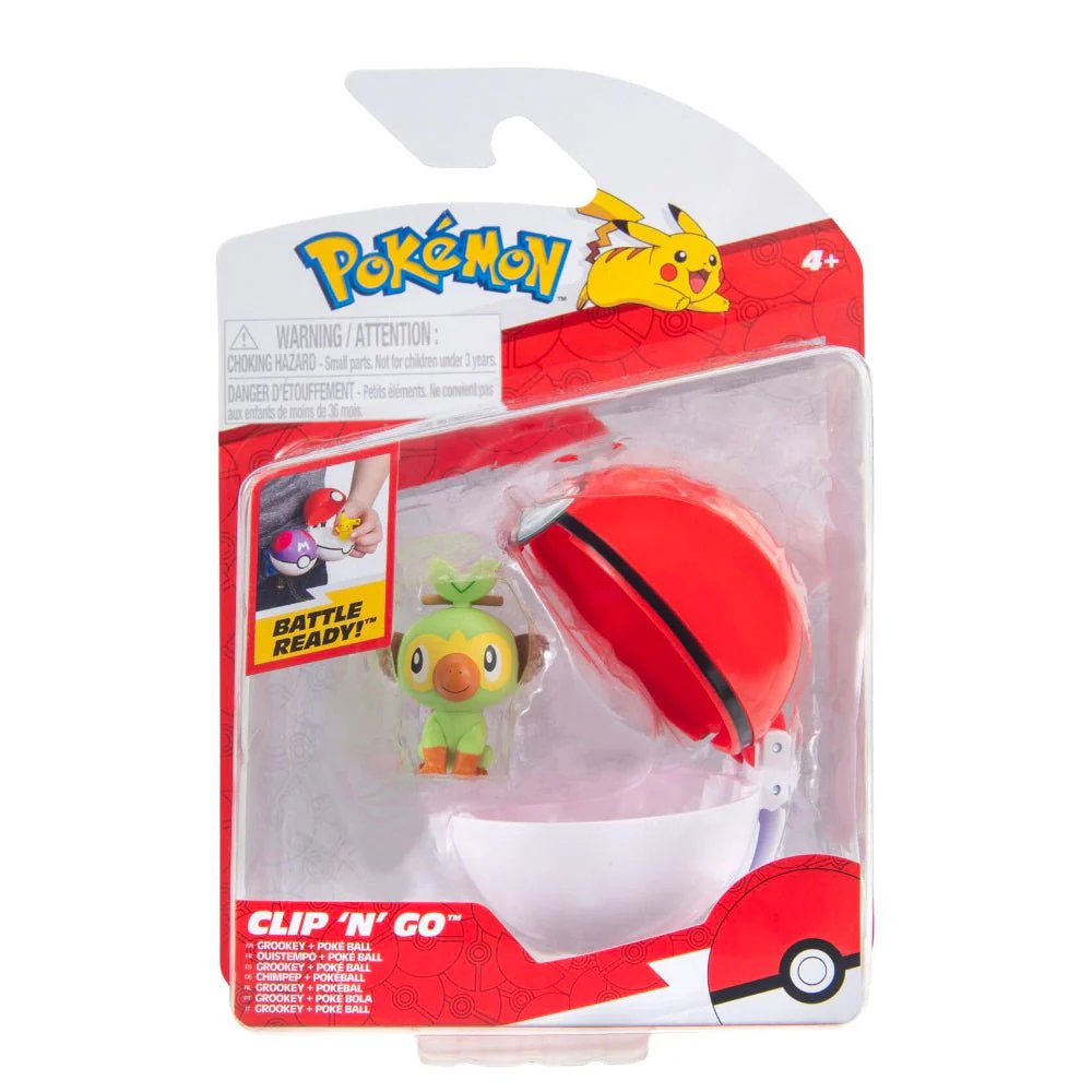 Pokémon Clip 'n' Go - Grookey & Poké Ball