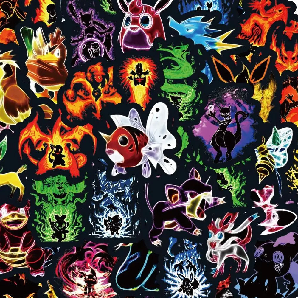 Pokémon Stickers (Black) - Pack of 60 - Image 5