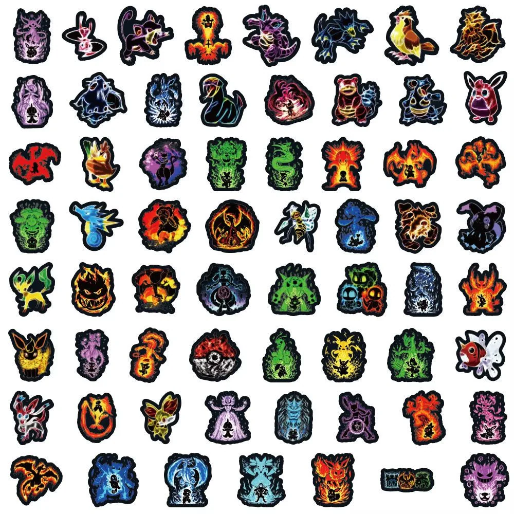 Pokémon Stickers (Black) - Pack of 60 - Image 6