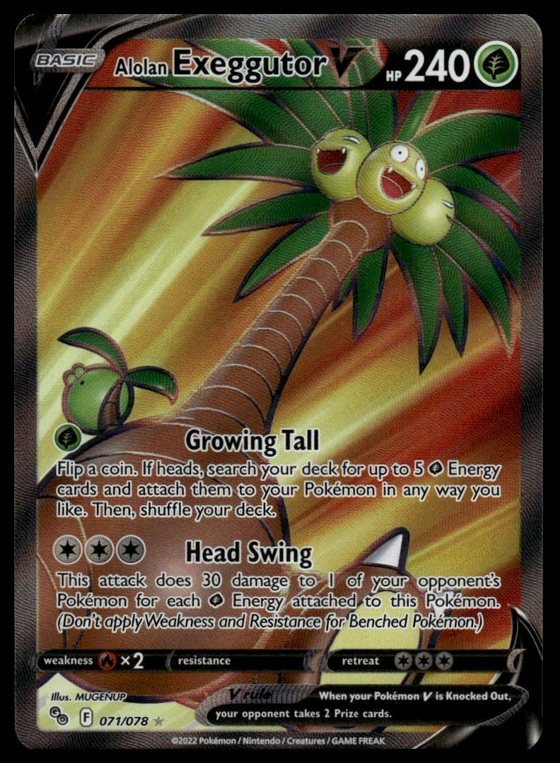 Pokémon TCG - Alolan Exeggutor V (Pokémon GO 071)