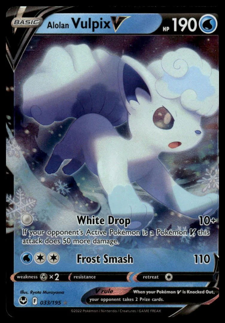 Pokémon TCG - Alolan Vulpix V (Silver Tempest 033)