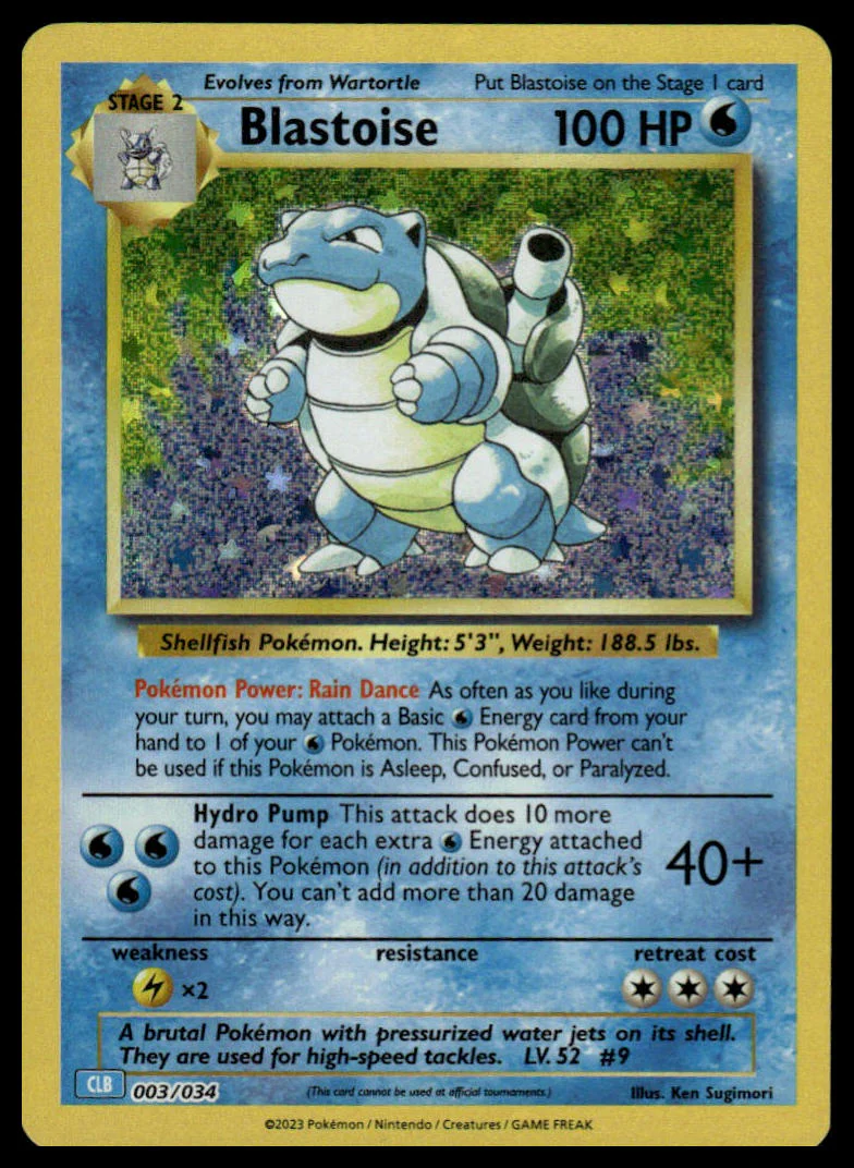 Pokémon TCG - Blastoise (Trading Card Game Classic 003 CLB)