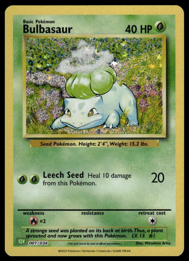 Pokémon TCG - Bulbasaur (Trading Card Game Classic 001 CLV)