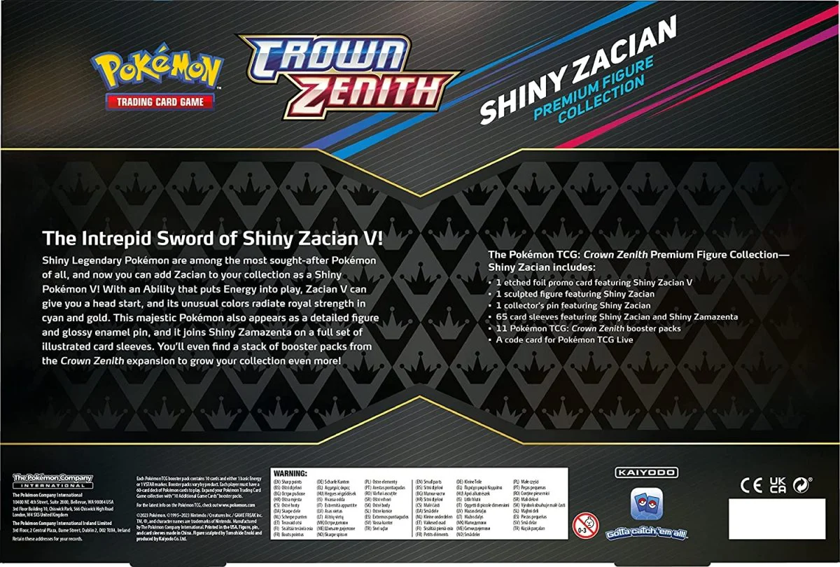 Pokémon TCG: Crown Zenith - Shiny Zacian Premium Figure Collection - Image 4