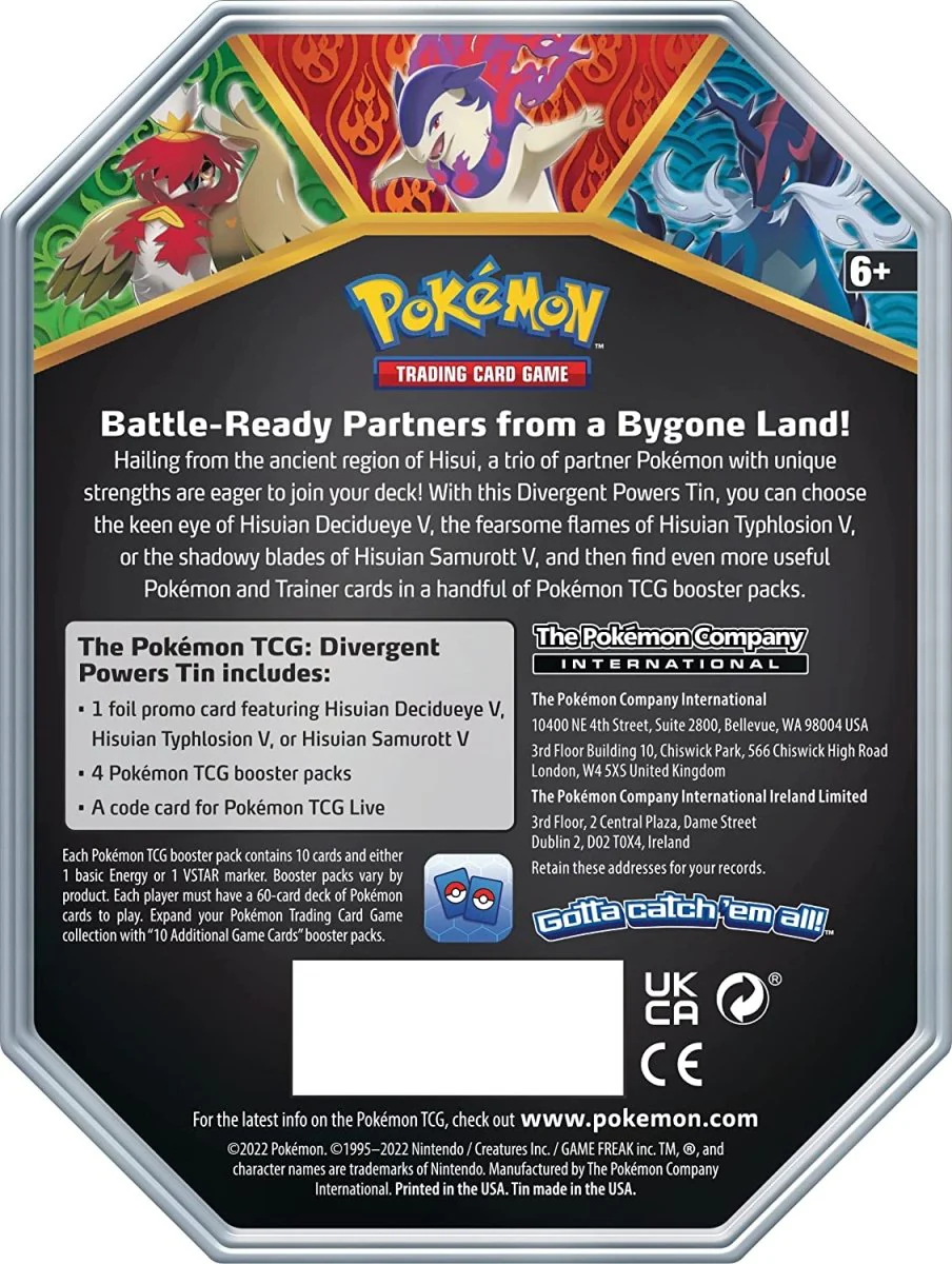 Pokémon TCG: Divergent Powers Tin – Hisuian Typhlosion V - Image 5