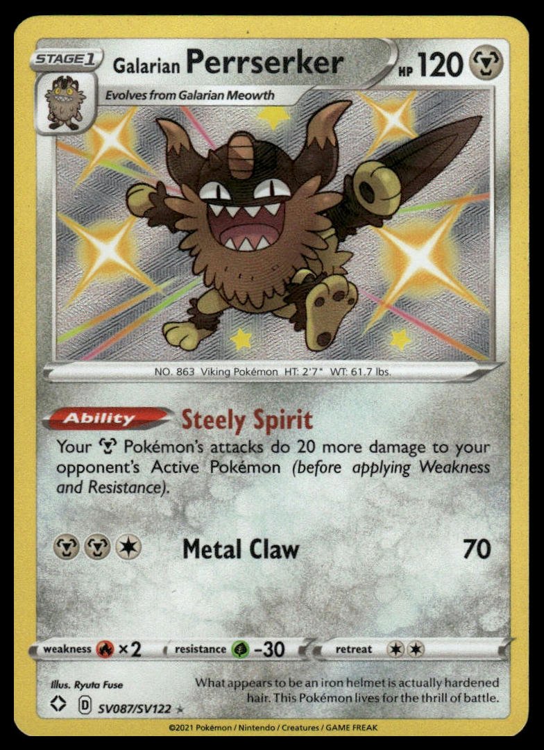 Pokémon TCG - Galarian Perrserker (Shining Fates SV087)
