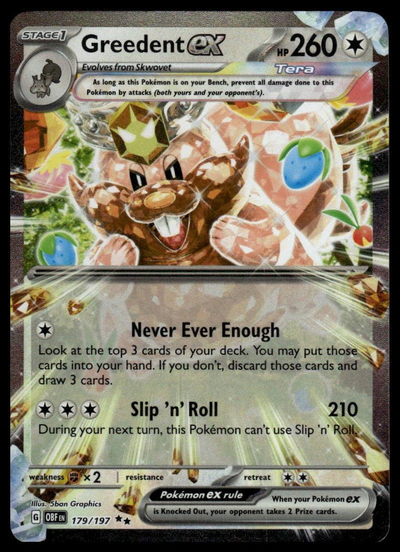Pokémon TCG - Greedent ex (Obsidian Flames 179)