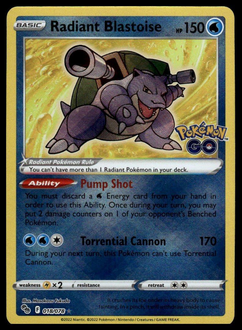 Pokémon TCG - Radiant Blastoise (Pokémon GO 018)