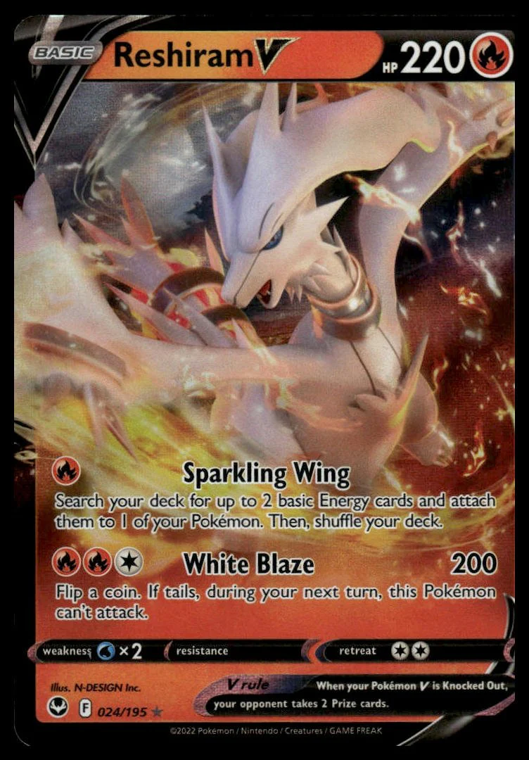 Pokémon TCG - Reshiram V (Silver Tempest 024)