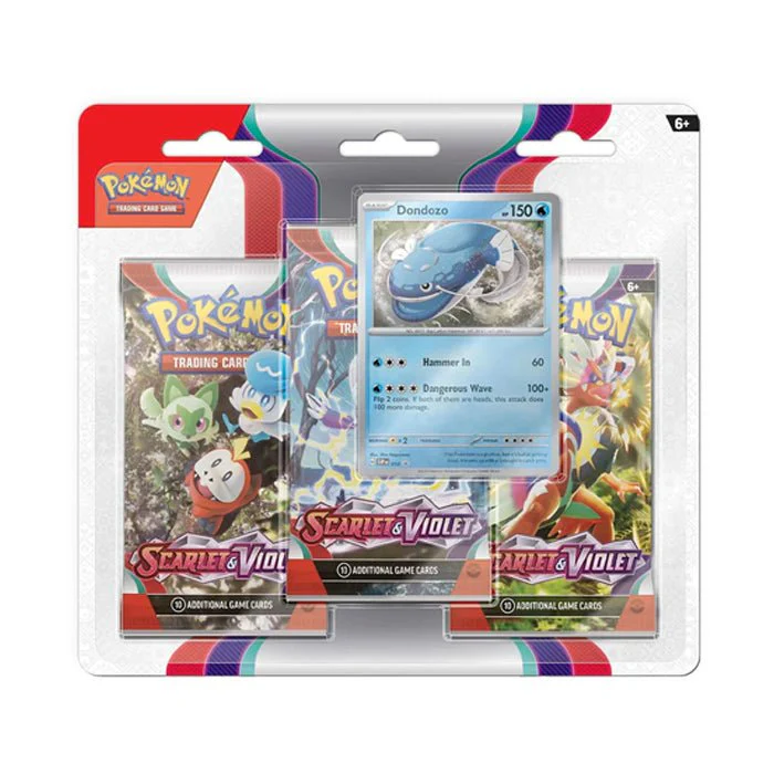 Pokémon TCG: Scarlet & Violet 3-Pack Booster Display – Dondozo
