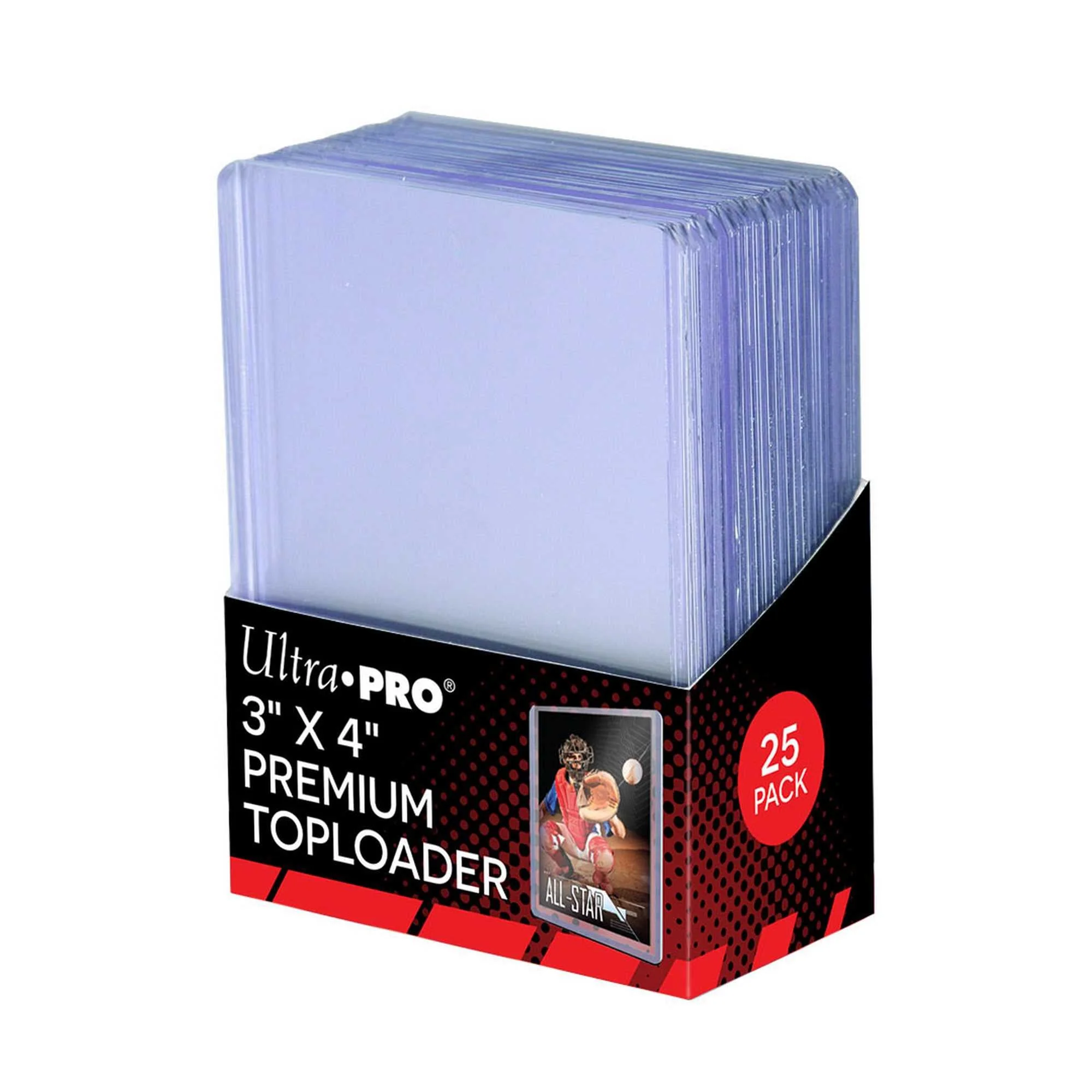 Ultra Pro 3in x 4in Super Clear Premium Toploader (25 Per Pack)